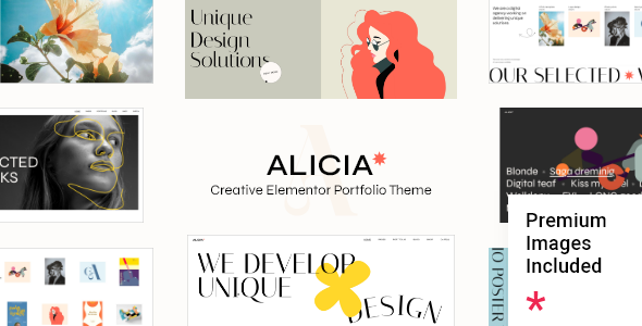 Alicia-Elementor作品集WordPress主题