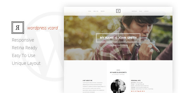 RIVAL单页Vcard WordPress主题