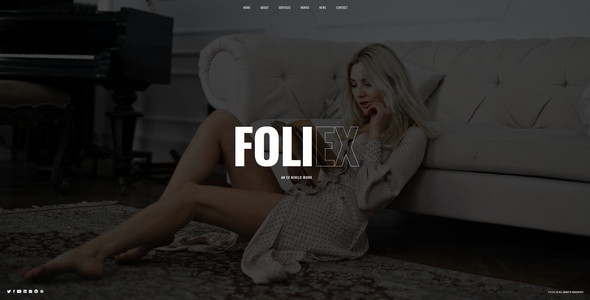 Foliex-单页作品集WordPress主题