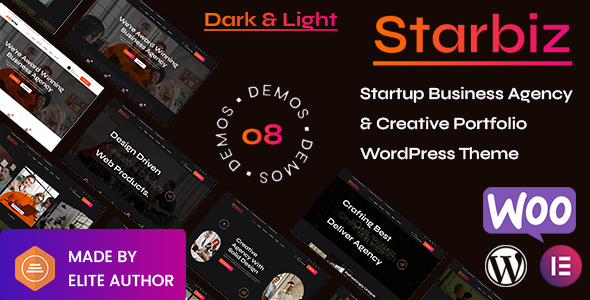 Starbiz-初创企业代理和创意组合WordPress主题