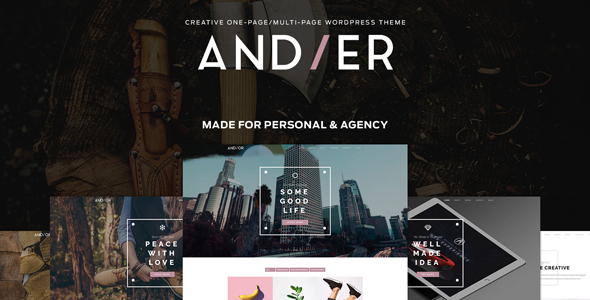 Andier-响应式单页和多页作品集主题