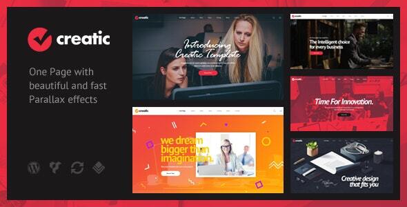 Creatic-单页Parallax WordPress