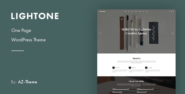 LightOne-单页Parallax WordPress主题