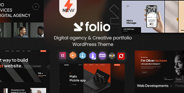 Webfolio-创意作品集和数字代理WordPress Elementor主题