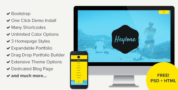 Heylone-单页Parallax WordPress主题