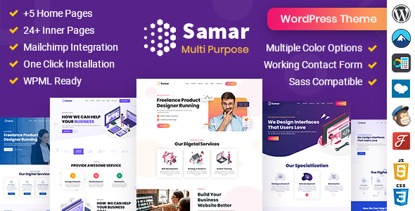Samar |创意代理WordPress主题