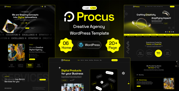Procus-现代创意数字代理WordPress主题