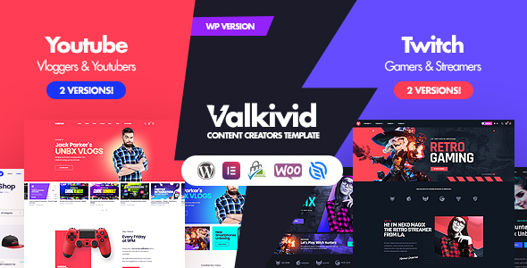 Valkivid-内容创作者WordPress主题