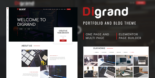 Digrand-作品集和博客主题