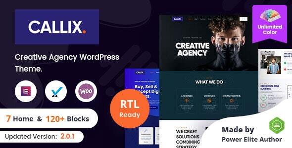 Callix-创意代理WordPress主题+RTL