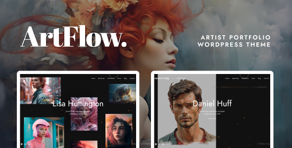 ArtFlow-艺术家，画家作品集WordPress主题