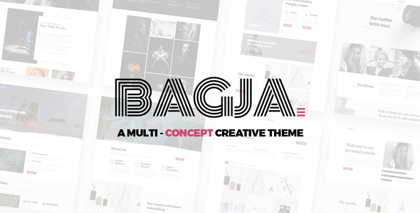 Bagja-响应式多概念和单页作品集主题