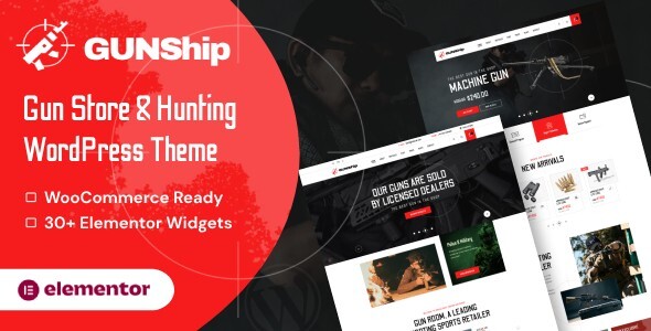 Gunship-枪支商店和狩猎WordPress主题