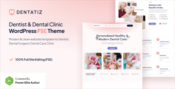 Dentatiz–牙医和牙科护理诊所FSE WordPress主题