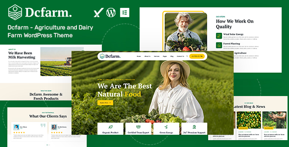 Dcfarm–农业和奶牛场WordPress主题