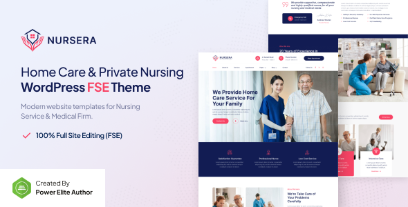 Nursera–家庭护理和私人护理FSE WordPress主题