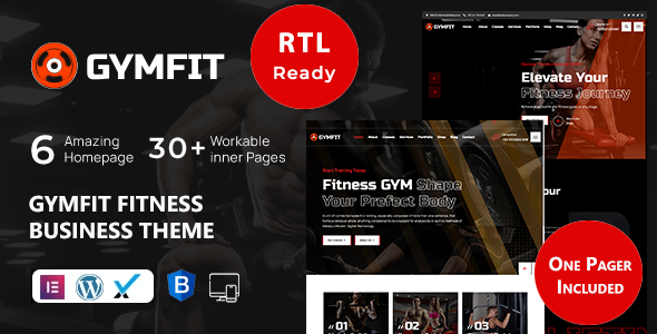 GymFit-健身和健身房WordPress主题和RTL就绪