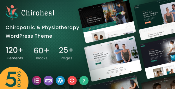 ChiroHeal-脊椎指压治疗师和理疗健康WordPress主题