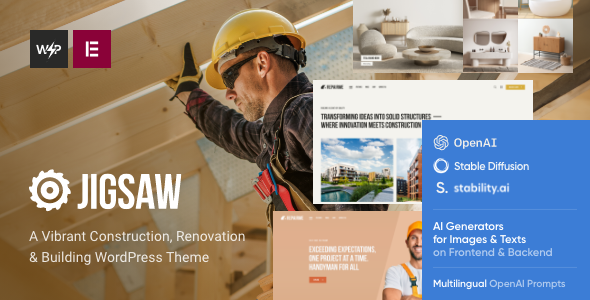 Jigsaw-建筑与施工WordPress主题