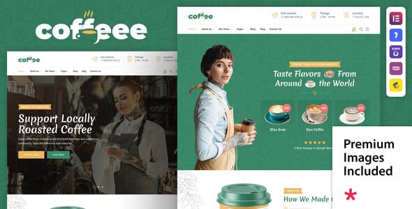 Coffeee-咖啡馆和咖啡店WordPress主题
