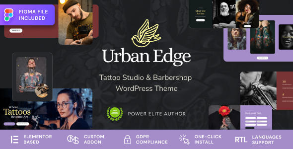 Urban Edge-理发店和纹身工作室WordPress主题