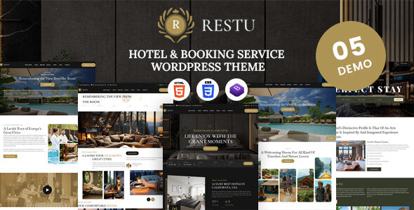 Restu-酒店和度假村预订WordPress主题