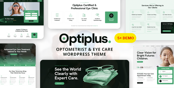 Optiplus-验光师和眼部护理WordPress主题