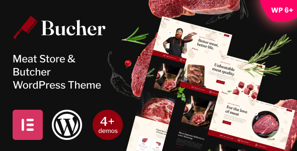 Bucher-肉类商店和屠夫WordPress主题