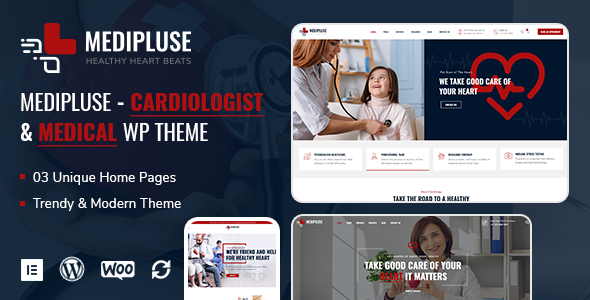 Medipluse-心脏病学家和医学WordPress主题与预约