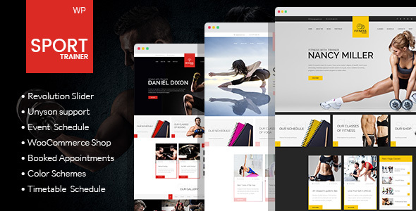 运动教练-拳击、瑜伽和Crossfit WordPress主题