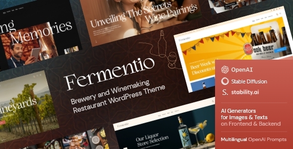 Fermentio——啤酒厂和酿酒餐厅WordPress主题