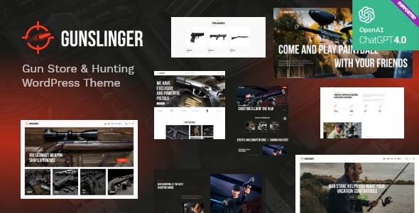 Gunslinger-枪支商店和狩猎WordPress主题