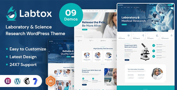 Labtox-实验室与科学研究WordPress主题