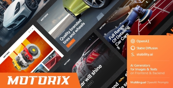 Motorix汽车修理汽车车库WordPress主题