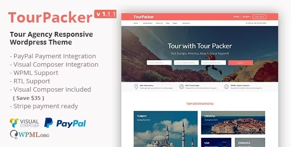 Tour Packer-代理WordPress主题