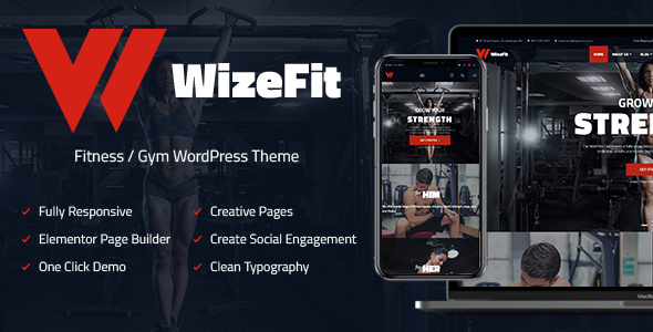 WizeFit-健身和健身房WordPress主题