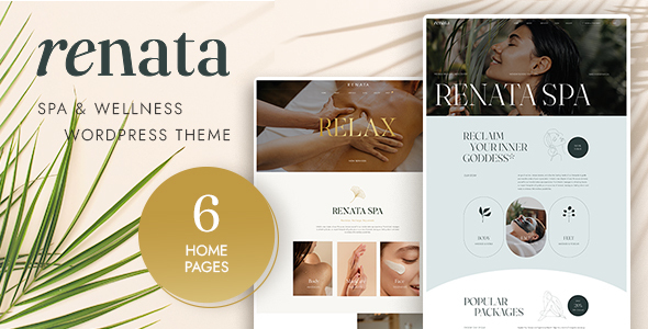 Renata-用于SPA和健康的WordPress主题
