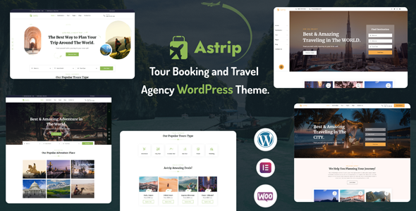 Astrip–旅游预订和旅行社WordPress主题