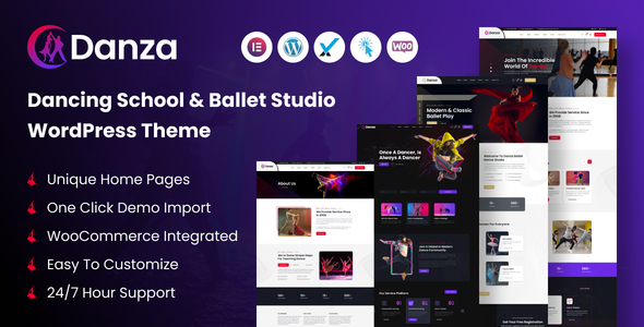 Danza–舞蹈学校和芭蕾舞工作室WordPress主题