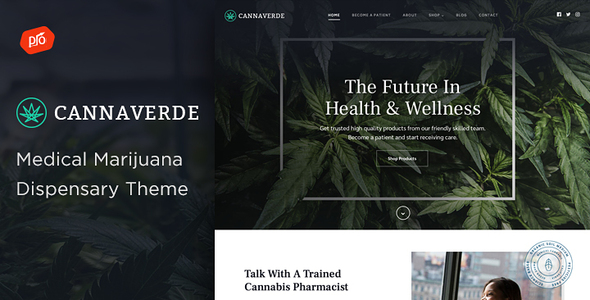 Cannaverde-医用大麻药房WordPress主题