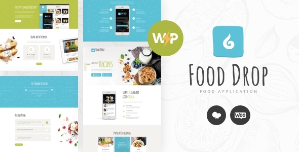 Food Drop |订餐和送餐移动应用WordPress主题