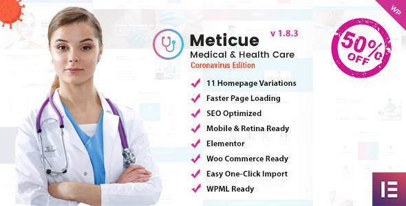 Meticue：健康与医疗中心WordPress主题