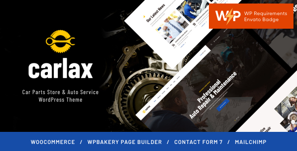 Carlax |汽车零部件商店和汽车服务WordPress主题