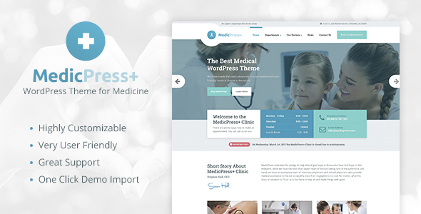 MedicPress——面向诊所和私人医生的医学WordPress主题