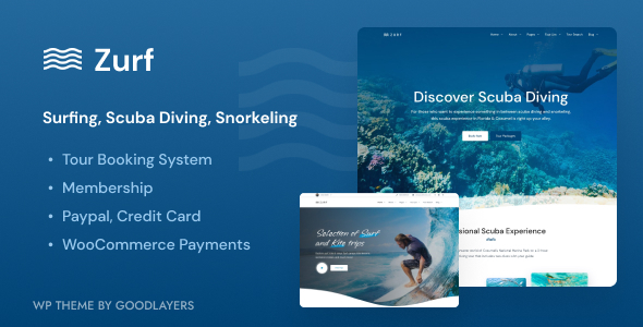 Zurf-冲浪和潜水WordPress