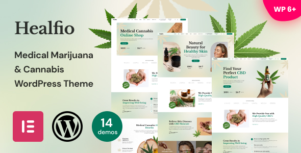 Healfio-医用大麻WordPress主题
