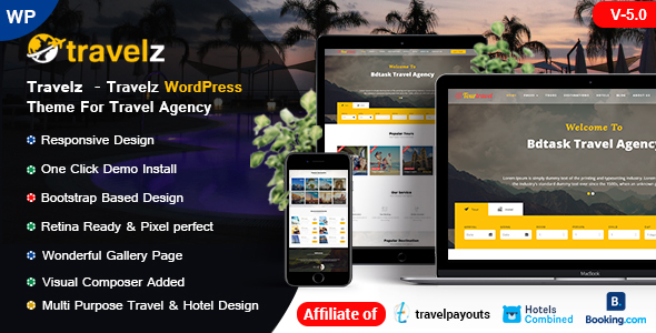 Travelz-旅行社WordPress主题