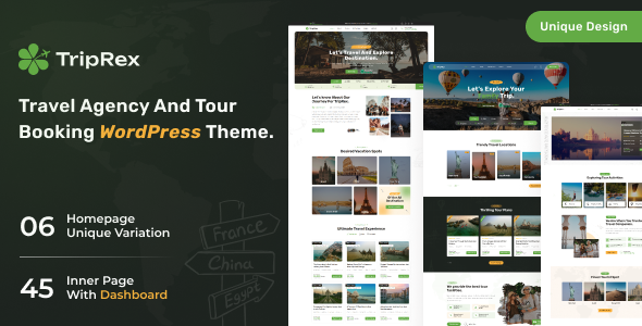 TripRex-旅行社和旅游预订WordPress主题