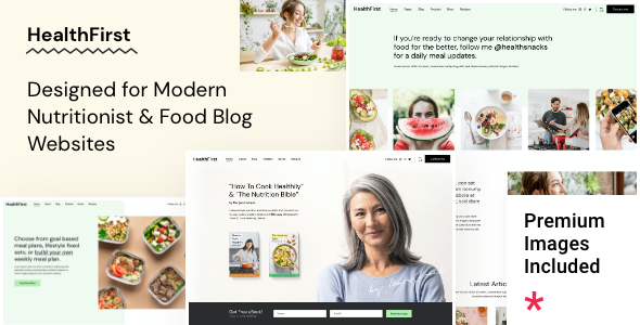 HealthFirst-营养和食谱WordPress主题