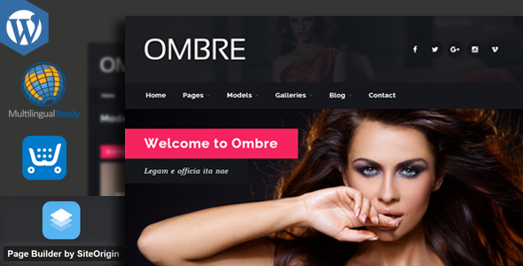 OMBRE-模特经纪公司时尚WordPress主题